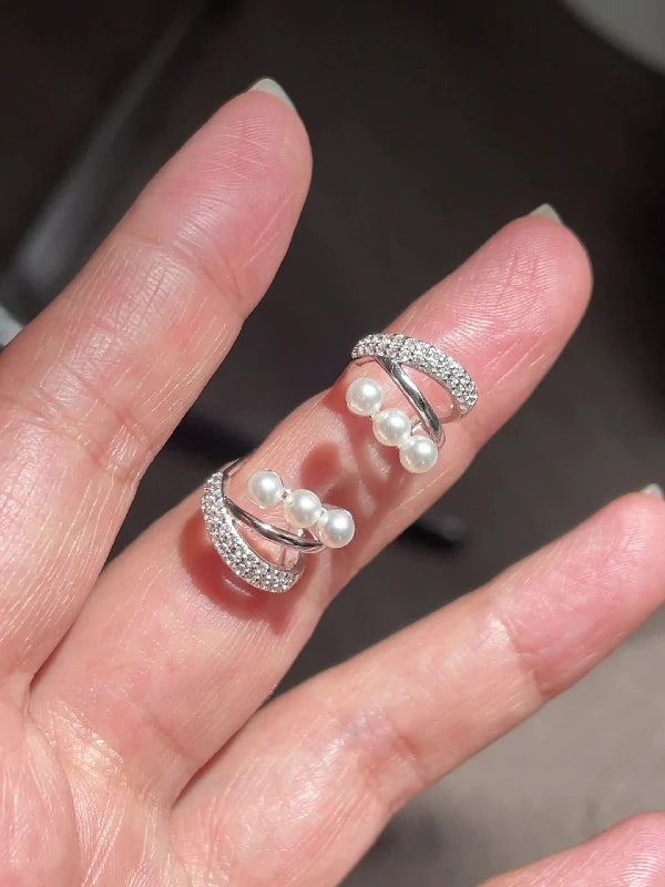 Tiered Pearl Earrings
