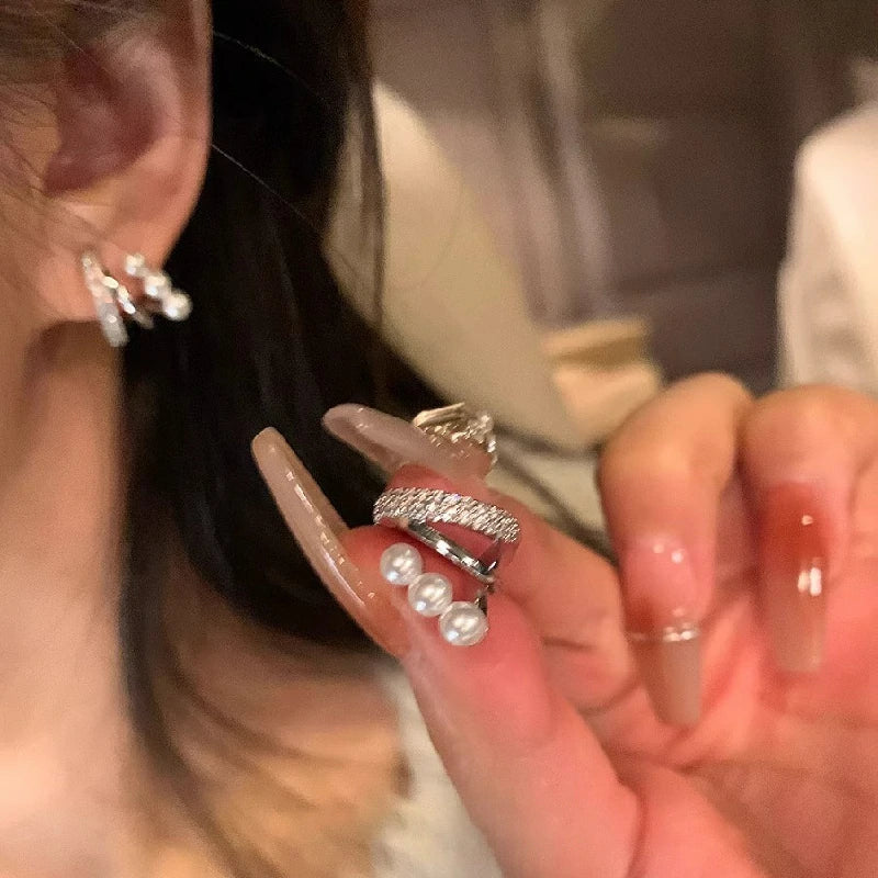 Tiered Pearl Earrings