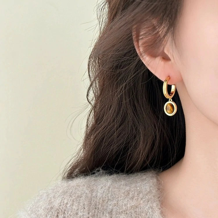 Tiger's Eye Studs