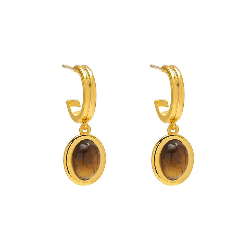 Tiger's Eye Studs