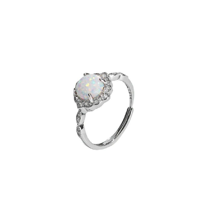Opal Floral Ring
