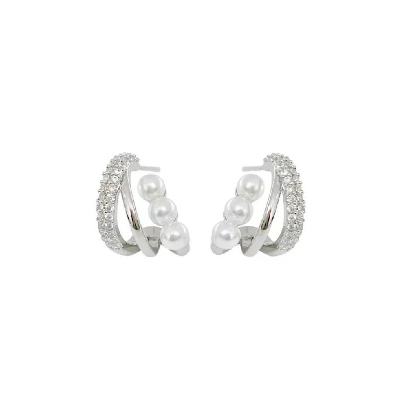Tiered Pearl Earrings