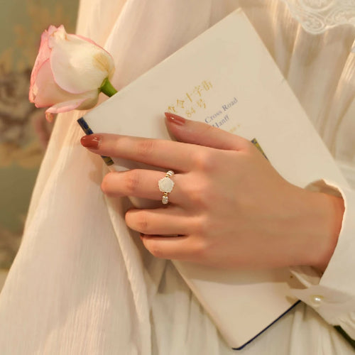 Baroque Pearl Seashell Ring