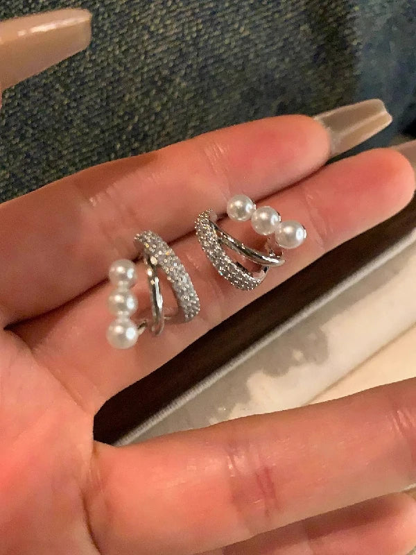 Tiered Pearl Earrings