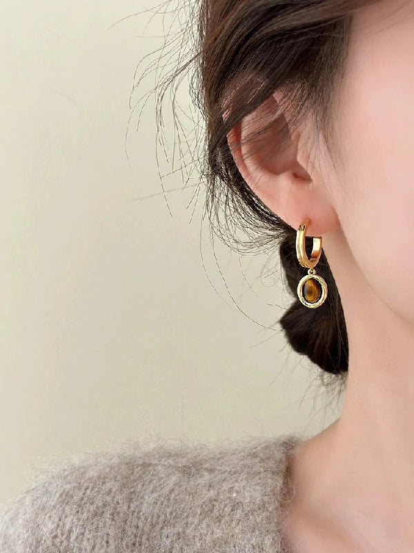 Tiger's Eye Studs